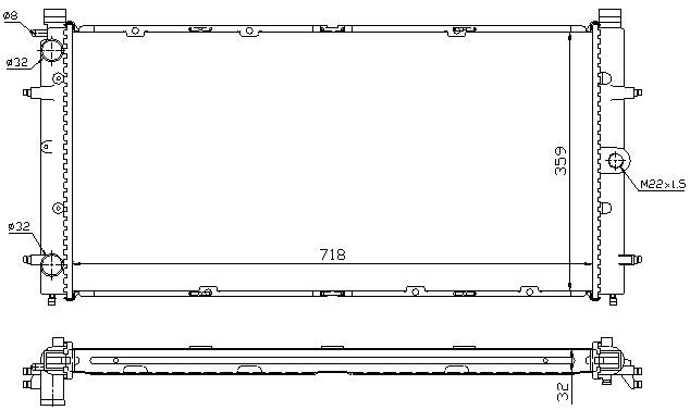 RAD. VW TRANSPORTER T4 (90) +/-1.8/1.9D/2.0/2.4D/2.5TD/2.8