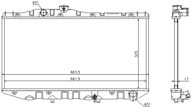 RAD. TOYOTA CAMRY (86) +/-1.8/2.0
