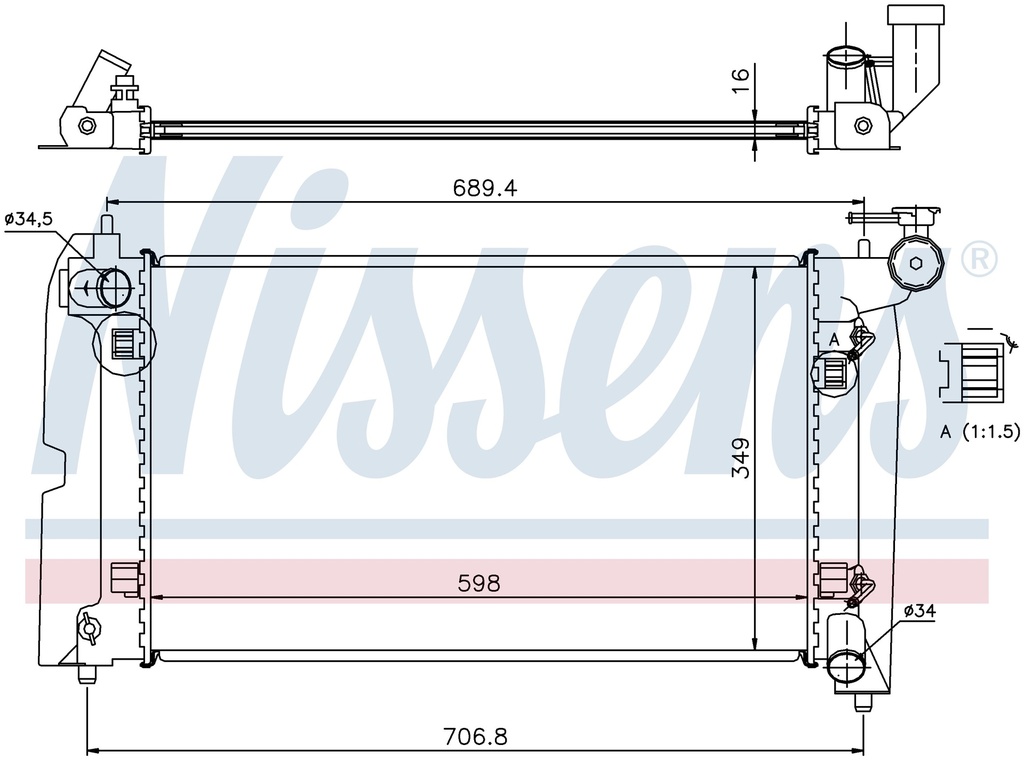 RAD. TOYOTA AVENSIS (03) 1,8