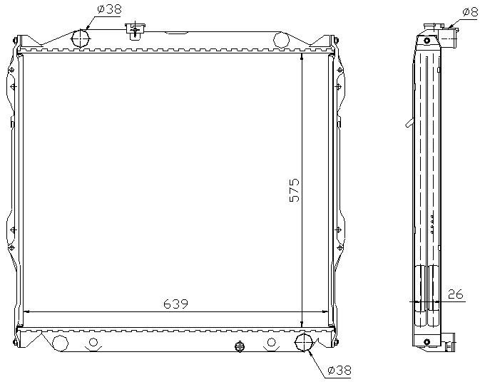 RAD. TOYOTA LAND CRUISER (96) +/- 3.0TD