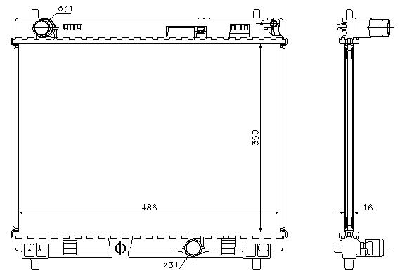 RAD. TOYOTA YARIS II (05) +/-1.4D