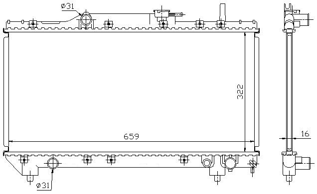 RAD. TOYOTA CARINA E (92) +/- M/A 1.6/1.8