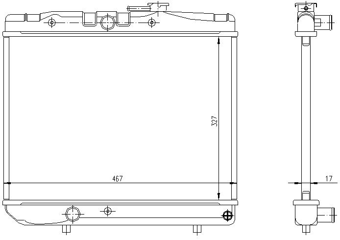 RAD. TOYOTA STARLET (84) 1.0/1.3