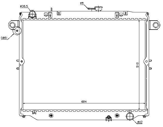 RAD. TOYOTA LAND CRUISER (98) +/- M/A 4.2TD/4.5