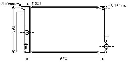 RAD. TOYOTA AURIS/AVENSIS/COROLLA (06) +/-1.4/1.6/1.8/2.0