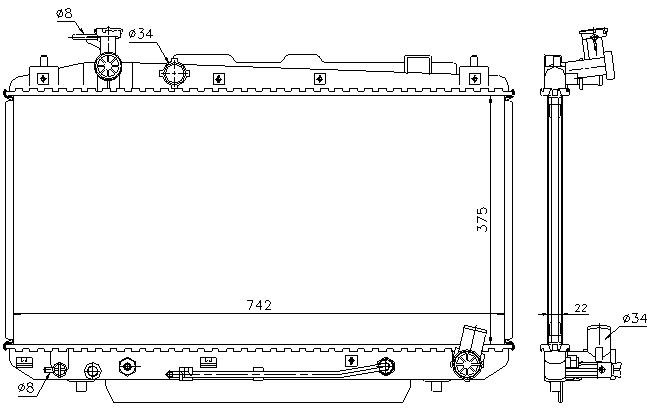 RAD. TOYOTA RAV-4 (00) +/- AUT 2.0i 16v
