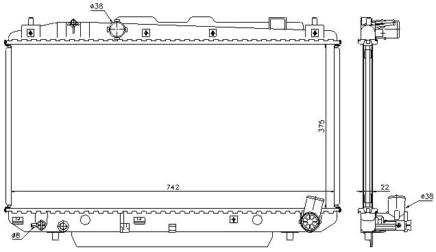 RAD. TOYOTA RAV-4 (00) +/- 2.0D4D