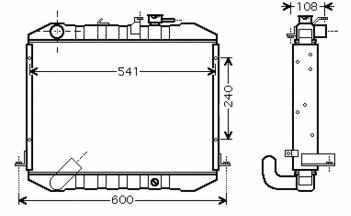 RAD. TOYOTA DYNA 100 (85) - 2.4D