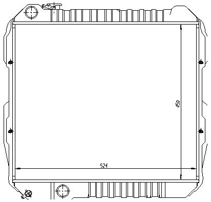 RAD. TOYOTA HILUX (88) +/-2.4D METALICO