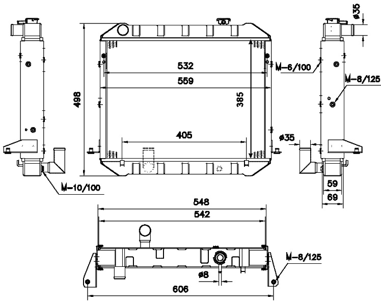 RAD. TOYOTA DYNA 100 (95) 2.4D