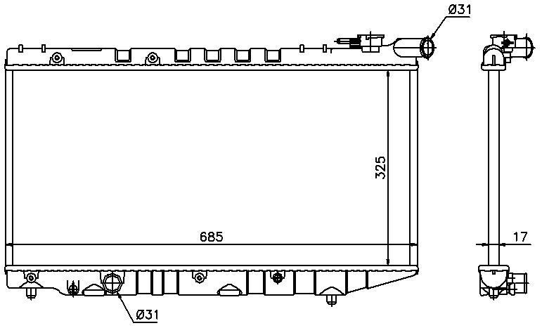 RAD. TOYOTA COROLLA (87) +/-1.6 GTi