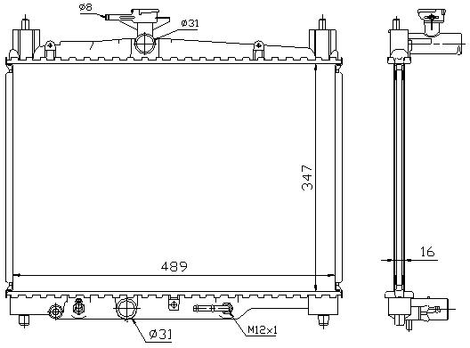 RAD. TOYOTA YARIS/VERSO (99) +/- AUT 1.0/1.3