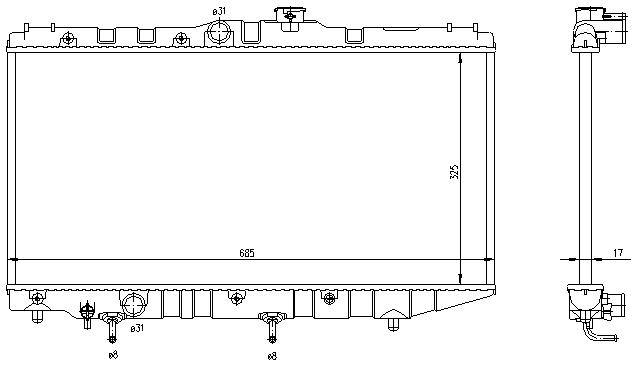 RAD. TOYOTA CARINA/COROLLA (87) +/- M/A 1.3/1.6