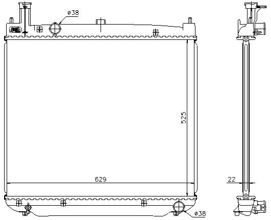 RAD. TOYOTA HIACE (01) +/-2.5TD