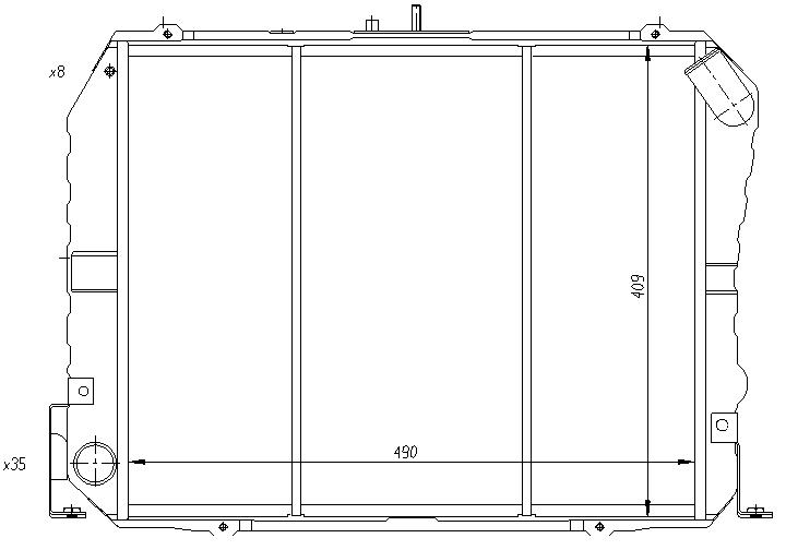 RAD. TOYOTA HIACE (89) 2.4D/2.8D