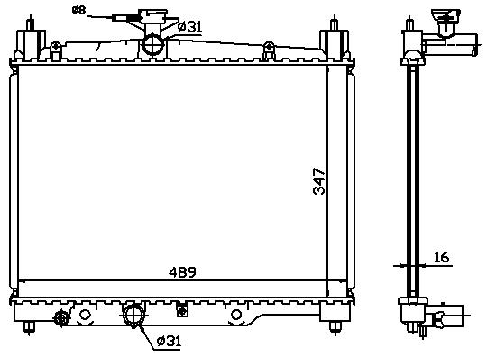 RAD. TOYOTA YARIS/VERSO (99) +/- 1.0/1.3
