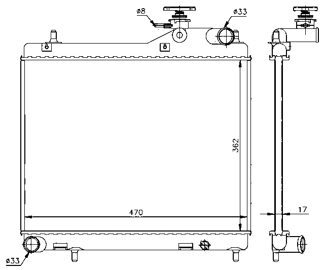 RAD. HYUNDAI ACCENT II (99) +/-1.5CRDi