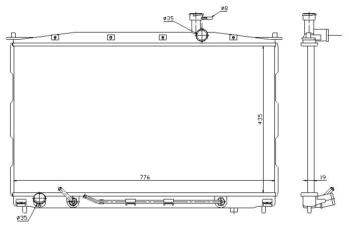 RAD. HYUNDAI SANTA FE (05) +/- M/A 2.0D/2.2D/2.7i