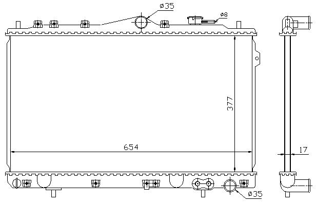 RAD. HYUNDAI LANTRA II (93-95) 1.5 / 1.6 / 1.8