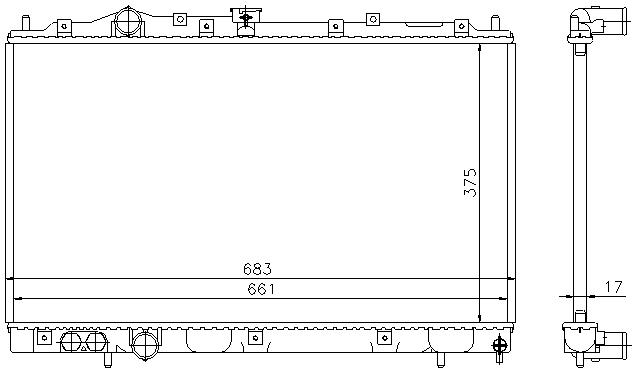 RAD. MITSUBISHI COLT/LANCER (96) +/- 1.3/1.5/1.6