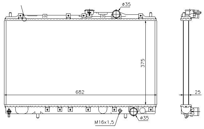 RAD. MITSUBISHI COLT/LANCER/GALANT (92) +/- 1.6/1.8 GTi/2.0