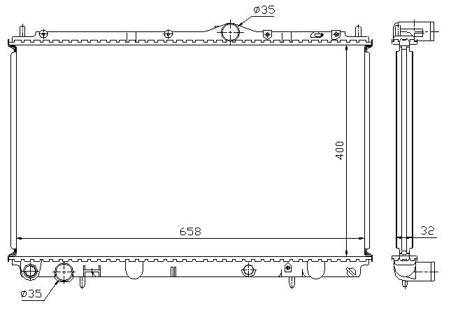 RAD. MITSUBISHI CARISMA/VOLVOS40/V40 (96) +/- 1.6 / 1.8 / 1.9TD