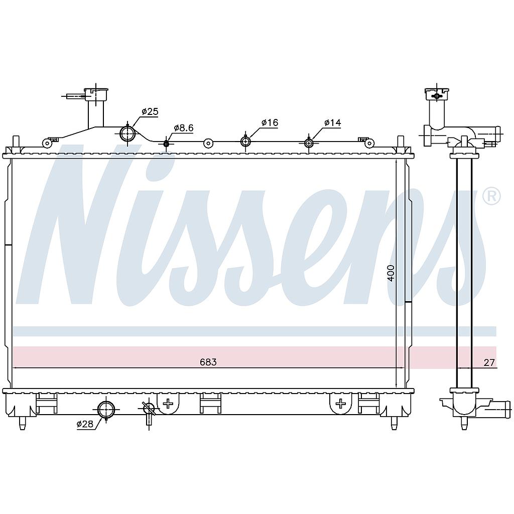 RAD. MITSUBISHI OUTLANDER (12) 2,2Di-D