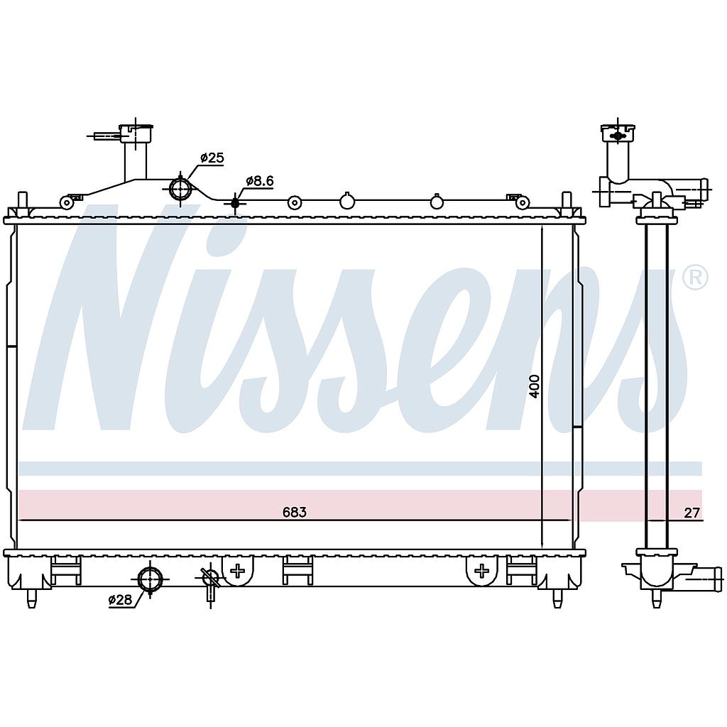 RAD. MITSUBISHI OUTLANDER (12) 2,2Di-D