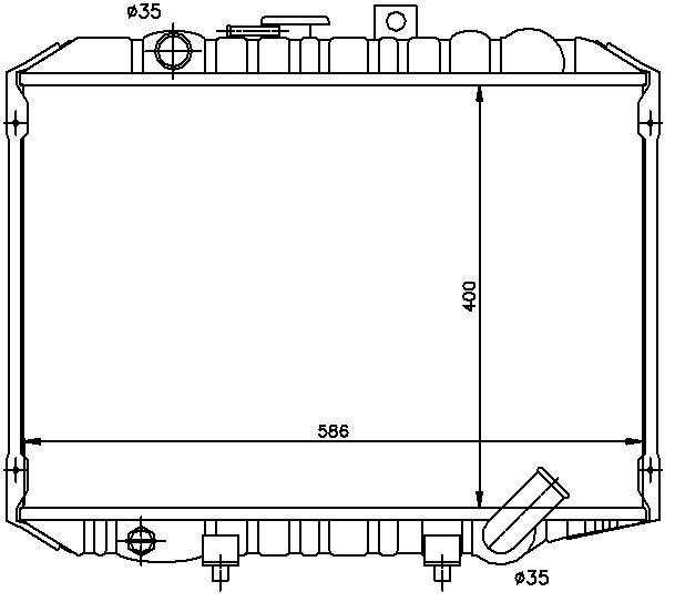 RAD. MITSUBISHI L-300/HYUNDAI H100 (86) 2.0/2.4i/2.5D