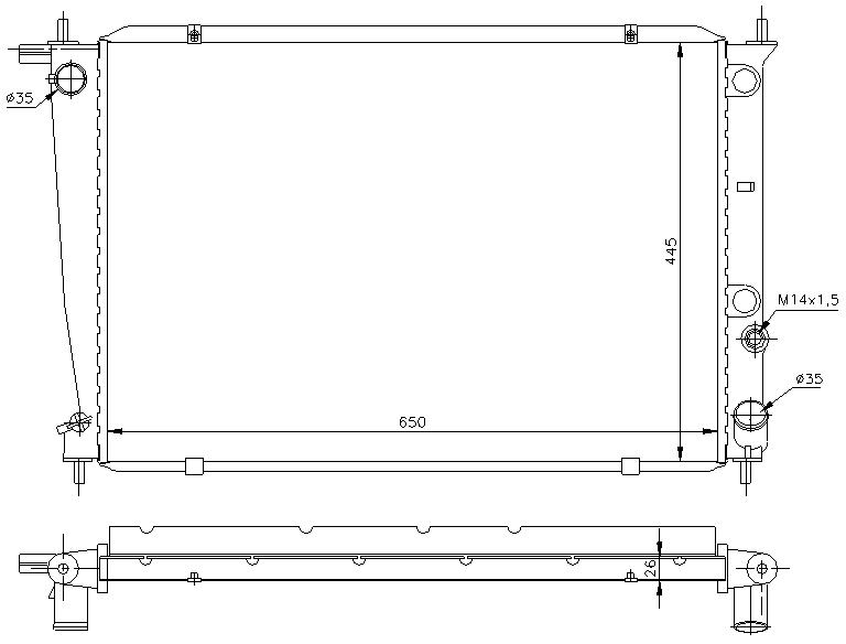 RAD. HYUNDAI H1 (97) +/- 2.5D