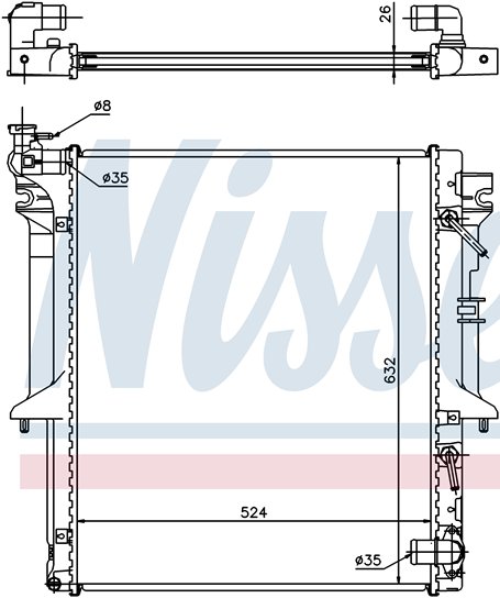 RAD. MITSUBISHI L200/MONTERO (06) +/- 2.5D