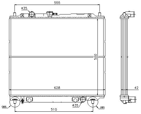 RAD. MITSIBISHI MONTERO (93) +/-2.8TD