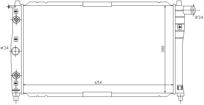 RAD. DAEWOO NUBIRA (97) +/- M/A 1.5/1.6/1.8/2.0