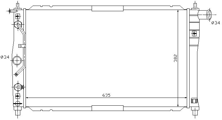 RAD. DAEWOO LANOS (97) +/- M/A 1.3/1.5/1.6