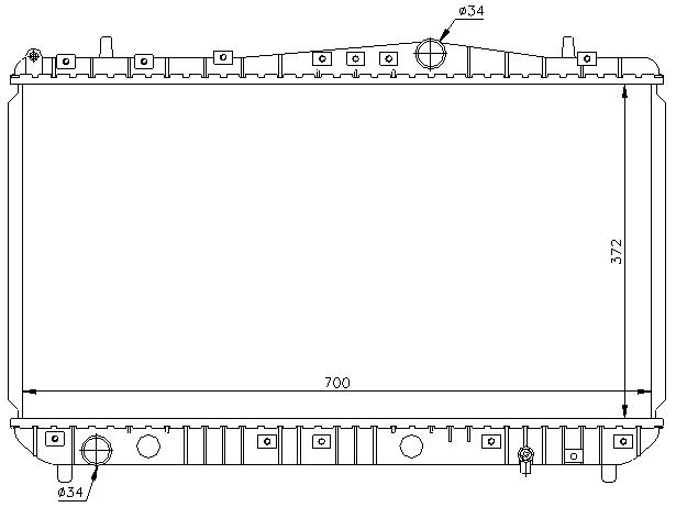 RAD. CHEVROLET NUBIRA/LACETTI (03) +/-1.4/1.6/1.8