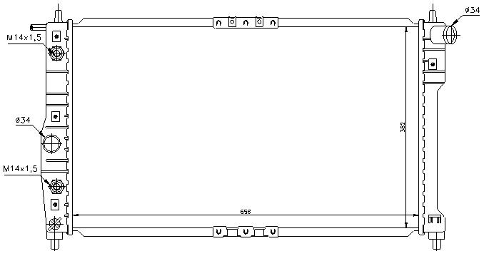 RAD. DAEWOO NUBIRA/LEGANZA (97) +/- M/A 1.5/1.6/1.8/2.0