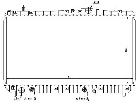 RAD. CHEVROLET/DAEWOO REZZO/TACUMA (00) +/- M/A
