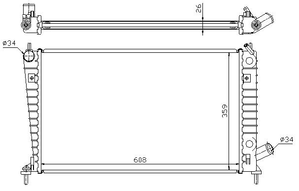 RAD. SAAB 9-5 (97) +/- 2.0/2.3 TURBO 16v