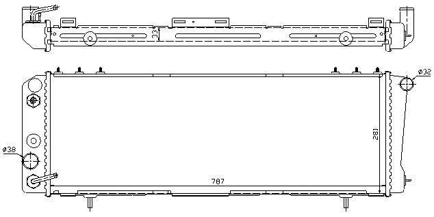 RAD. JEEP CHEROKEE (87) +/- M/A 4,0