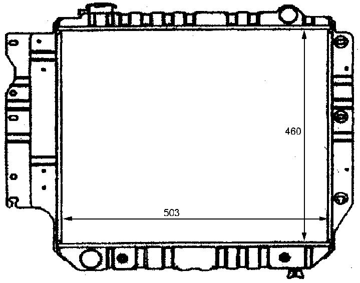 RAD. JEEP WRANGLER (87) +/- M/A 2.1D/2.5i/4.0/ 4.2