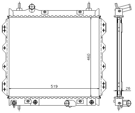 RAD. CHRYSLER PT CRUISER (00) + M/A 2.0/2.4
