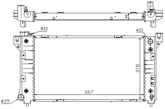 RAD. CHRYSLER VOYAGER (96) +/- M/A 2.0/2.4/3.0/3.3/3.8