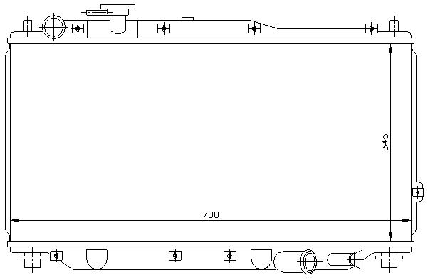 RAD. KIA SHUMA/SEPHIA/CARENS (98) +/- 1.5/1.6/1.8