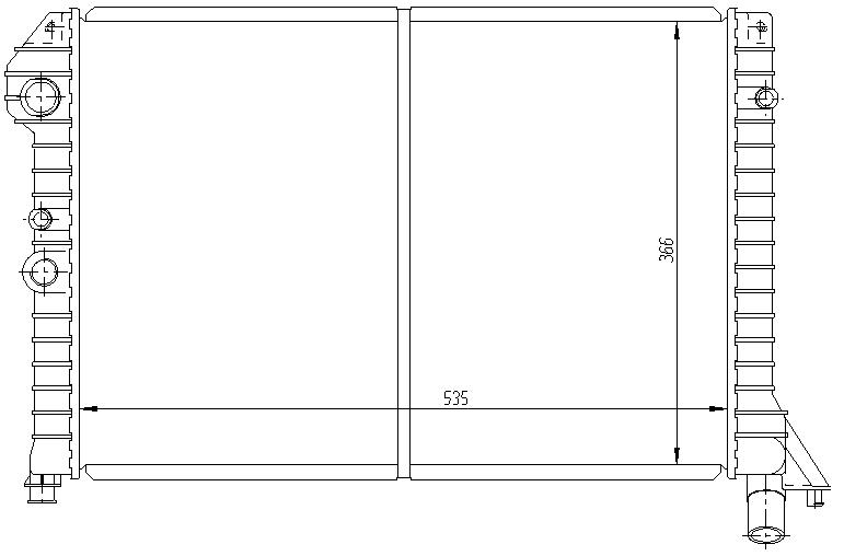 RAD. VOLVO 440/460/480 (86) +/- 1.7/1.8/1.9D/2.0