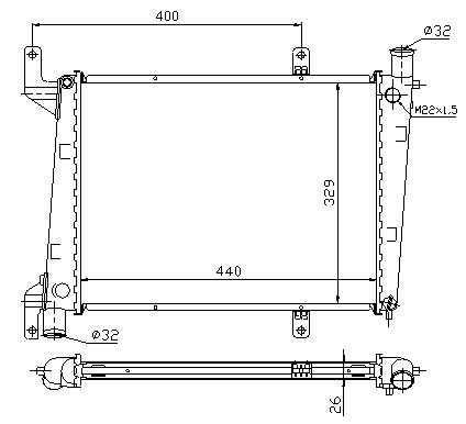 RAD. VOLVO S40/V40 (99) +/- M/A 1.9TDi