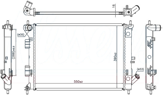 RAD. HYUNDAI ELANTRA/i30 (10) +/- 1.6/1.6D/1.8