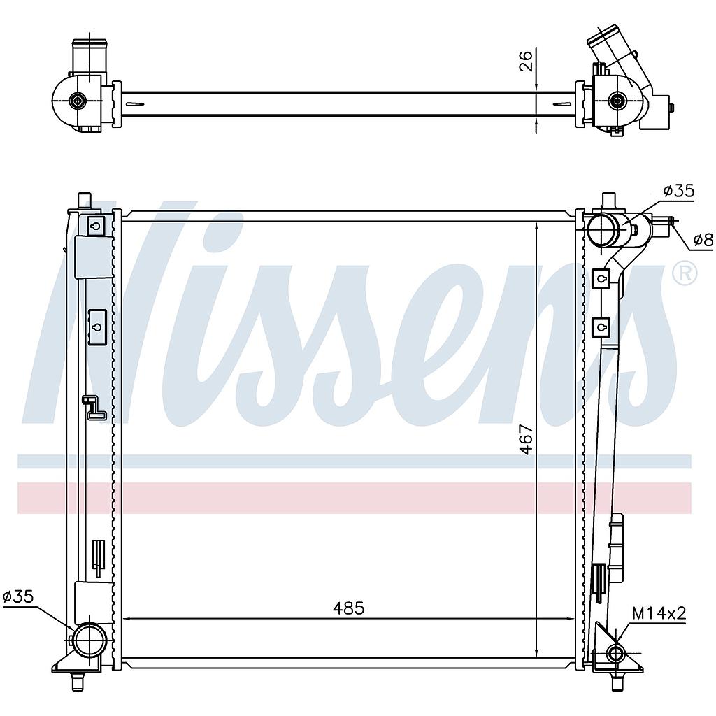 RAD. HYUNDAI TUCSON (15) 1,6GDI TURBO / 1,7CRDi / 2,0CRDi