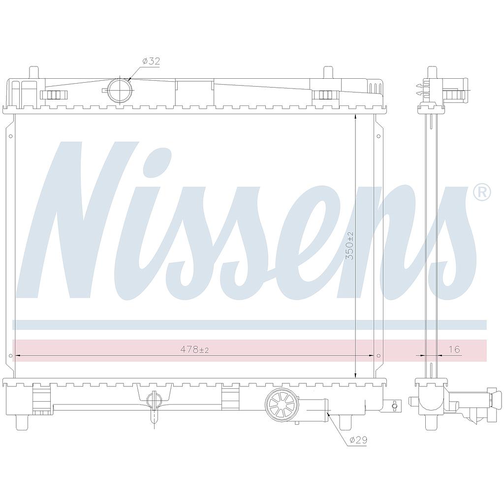 RAD. TOYOTA YARIS (05) +/- 1.33i