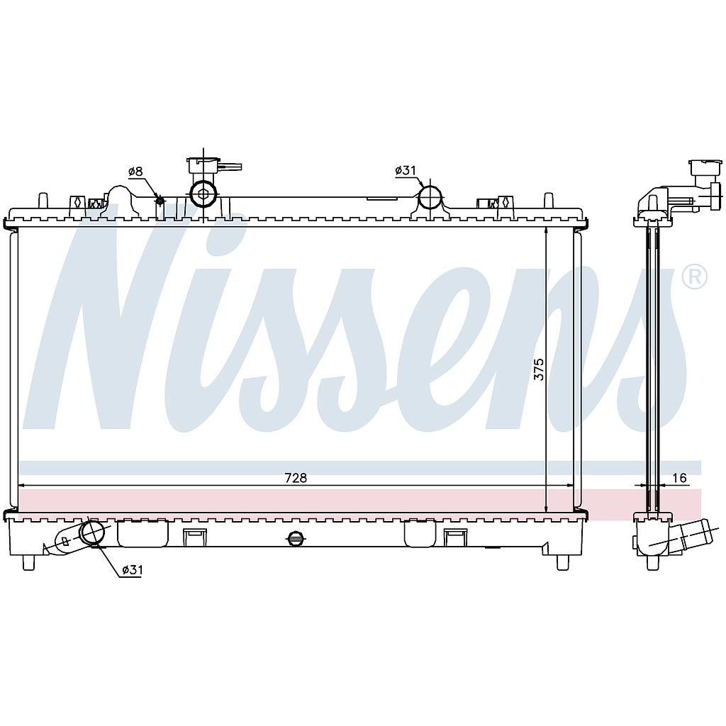 RAD. MAZDA 6 (05) 1,8i 16v / 2,3i 16v / 2,5i 16v