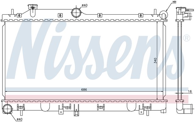 RAD. SUBARU FORESTER (08) +/- 2.5i